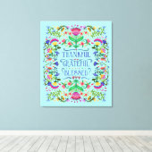 Sie anpassen | Folkart-Blume | Gesegnet Leinwanddruck (Insitu (Holzboden))