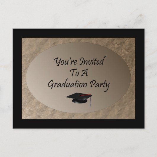 Sie&apos sind zu einer Graduiertenparty eingeladen Einladungspostkarte (Vorderseite)