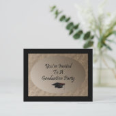 Sie&apos sind zu einer Graduiertenparty eingeladen Einladungspostkarte (Stehend Vorderseite)