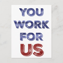 Sie arbeiten für patriotischen Protest der USA nac Postkarte