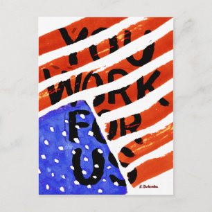 Sie arbeiten für uns postkarte