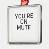 Sie arbeiten stumm von Zuhause. Ornament Aus Metall (Links)