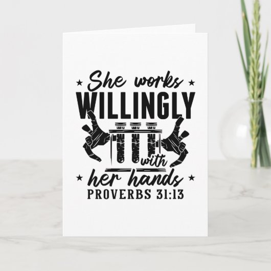 Sie arbeitet bereitwillig Labrador Tech Labortechn Karte (Vorderseite)