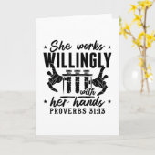 Sie arbeitet bereitwillig Labrador Tech Labortechn Karte (Gelbe Blume)