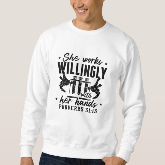 Sie arbeitet bereitwillig Labrador Tech Labortechn Sweatshirt (Vorderseite)