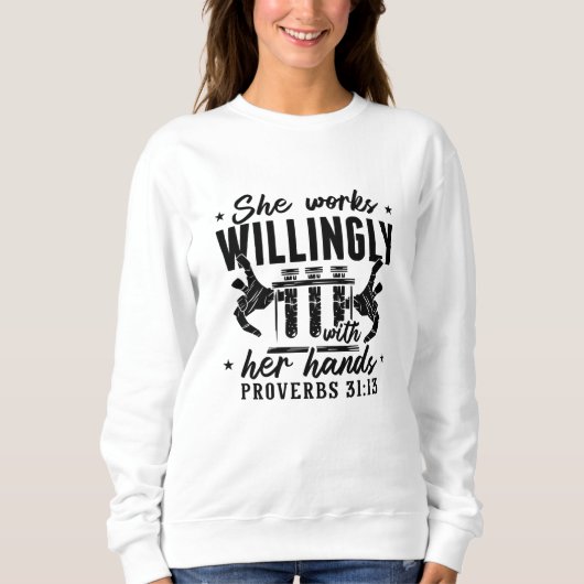 Sie arbeitet bereitwillig Labrador Tech Labortechn Sweatshirt (Vorderseite)