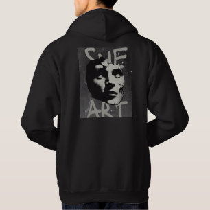 Sie Art - Abstraktes Portrait Hoodie