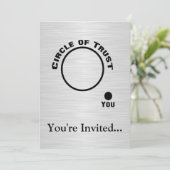 Sie außerhalb des Kreises des Vertrauens Einladung (Stehend Vorderseite)