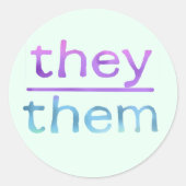 Sie | Aussprache | farbig Runder Aufkleber (Vorderseite)