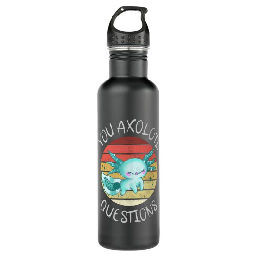 Sie axolotale Fragen Edelstahlflasche (Vorderseite)