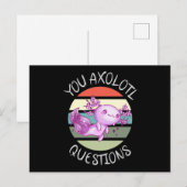 Sie axolotale Fragen Postkarte (Vorne/Hinten)