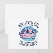Sie axolotale Fragen Postkarte (Vorne/Hinten)