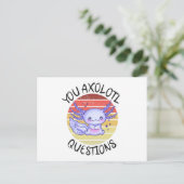 Sie axolotale Fragen Postkarte (Stehend Vorderseite)