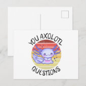 Sie axolotale Fragen Postkarte (Vorne/Hinten)