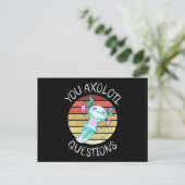 Sie axolotale Fragen Postkarte (Stehend Vorderseite)