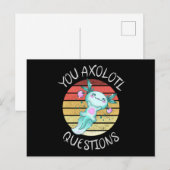 Sie axolotale Fragen Postkarte (Vorne/Hinten)