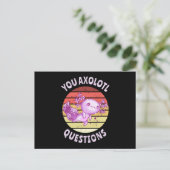 Sie axolotale Fragen Postkarte (Stehend Vorderseite)