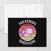 Sie axolotale Fragen Postkarte (Vorne/Hinten)