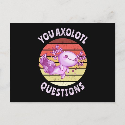 Sie axolotale Fragen Postkarte (Vorderseite)