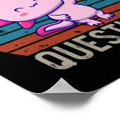 Sie Axolotl Questions Retro 90er Vintag Sunset Poster (Ecke)