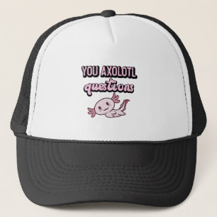 Sie Axolotl Questions Retro 90s Niedlich Axolotl Truckerkappe
