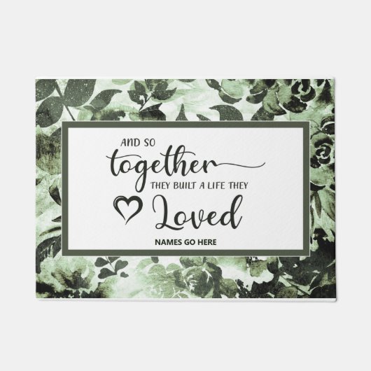 Sie bauten ein Leben, das sie als Türmatte Liebe (Vorderseite)