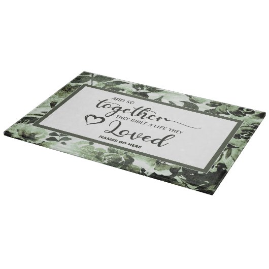 Sie bauten ein Leben, das sie Liebe Cutting Board Schneidebrett (Ecke)