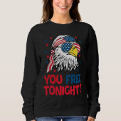Sie befreien heute Abend Adler American Flag 4. Ju Sweatshirt (Vorderseite)