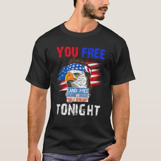 Sie befreien heute Abend Adler Mullet Us American T-Shirt (Vorderseite)