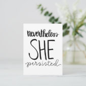 Sie beharrte auf der Postkarte (Stehend Vorderseite)