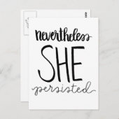 Sie beharrte auf der Postkarte (Vorne/Hinten)