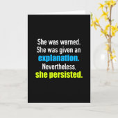 Sie beharrte auf Elizabeth Warren Karte (Gelbe Blume)