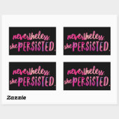 Sie beharrte auf klebrigen Aufklebern, glänzend Rechteckiger Aufkleber (Blatt)