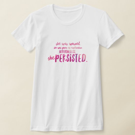 Sie beharrte auf T - Shirt (Ablage )