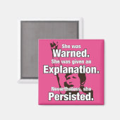 "Sie beharrte!" Magnet (Vorderseite/Rückseite)