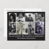 Sie beharrte postkarte (Vorne/Hinten)