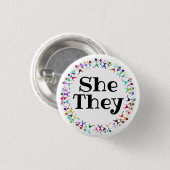 Sie beherrscht den Kreis der menschlichen Figuren Button (Vorne & Hinten)