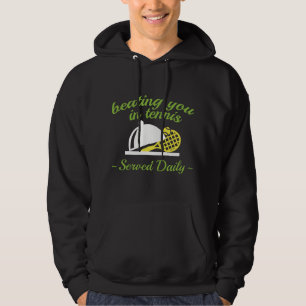 Sie beim Tennis besiegen Hoodie
