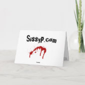 "Sie beißt ihren Lip" Geburtstagskarte Karte (Rückseite)