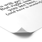 Sie bekommen ein einfaches inspirierendes Zitat Poster (Ecke)