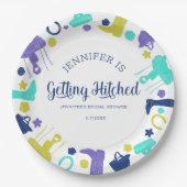 Sie bekommt heftigen Spaß Reittiere Brautparty Pappteller (Vorderseite)