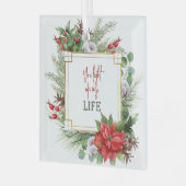 Sie beleuchten meinen Lebensraum Ornament Aus Glas (Vorderseite links)