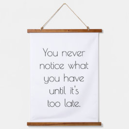 Sie bemerken nie die hölzerne Wandtapeten Wandteppich Mit Holzrahmen