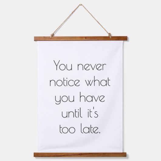 Sie bemerken nie die hölzerne Wandtapeten Wandteppich Mit Holzrahmen (Vorderseite)