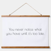 Sie bemerken nie die hölzerne Wandtapeten Wandteppich Mit Holzrahmen (Vorne)