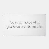 Sie bemerken nie die Schreibtischmatte (Vorderseite)