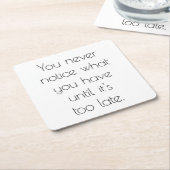 Sie bemerken nie einen Untersetzer (angewinkelt)