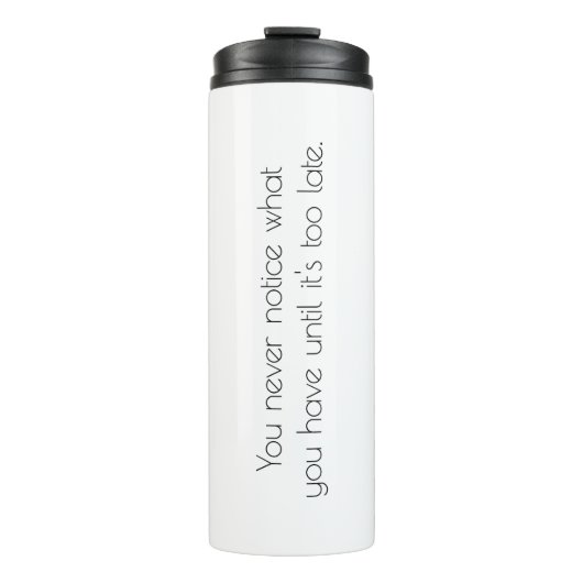 Sie bemerken nie einen Wärmeschädel Thermosbecher (Vorderseite)