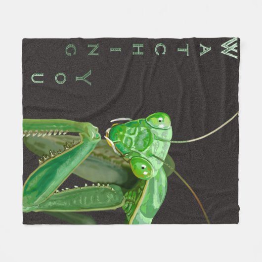 Sie beobachten - Grüne Version Fleecedecke (Vorderseite (Horizontal))