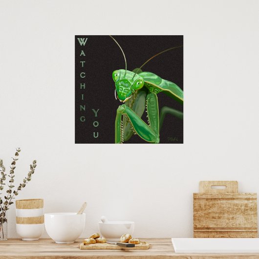 Sie beobachten - Grüne Version Poster (Küche)